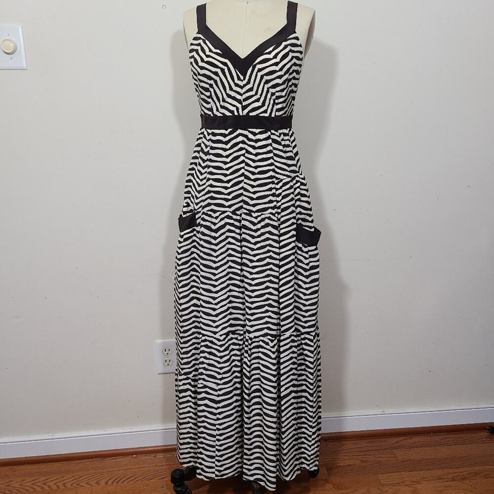 Marc Jacobs Silk Maxi Abstract Print Dress Size 4
